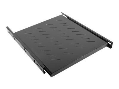 Lanberg - Półka do stojaka - RAL 9004, czarny - 1U - 19"