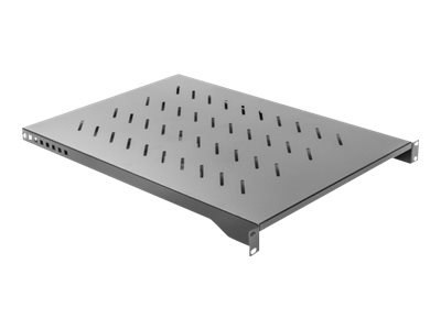 Lanberg - Półka do stojaka - RAL 9004, czarny - 1U - 19"