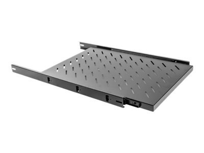 Lanberg - Półka do stojaka - RAL 9004, czarny - 1U - 19"