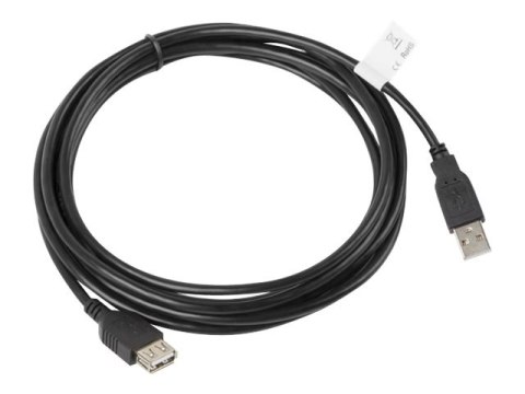 Lanberg - Przedłużacz kabla USB - USB (M) do USB (F) - USB 2.0 - 3 m - czarny