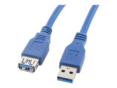 Lanberg - Przedłużacz kabla USB - USB Typ A (M) do USB Typ A (F) - USB 3.0 - 3 m - niebieski