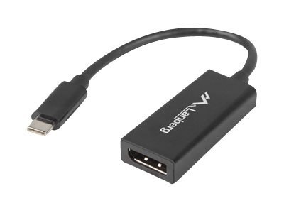 Lanberg - Przejściówka wideo / audio - DisplayPort 20-pin żeński do USB-C męski - 15 cm - czarny