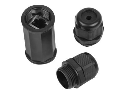 Lanberg - Sprzęgacz sieciowy - RJ-45 (F) do RJ-45 (F) - FTP - CAT 6 - IP67 - do użytku na zewnątrz budynków - czarny