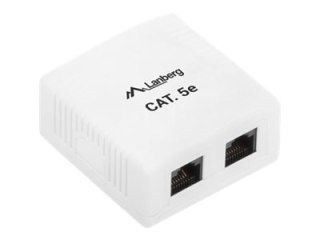 Lanberg - Sprzęgacz sieciowy - RJ-45 (F) do RJ-45 (F) - UTP - CAT 5e - biały