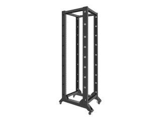 Lanberg - Stojak rama otwarta - 4 słupki - czarny - 42U - 19"