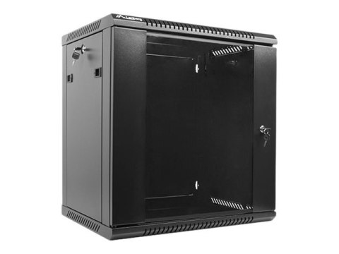 Lanberg - Stojak szafa - do montażu na ścianie - czarny, RAL 9004 - 12U - 19"