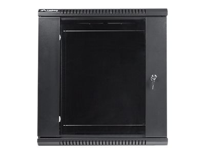 Lanberg - Stojak szafa - do montażu na ścianie - czarny, RAL 9004 - 12U - 19"