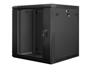 Lanberg - Stojak szafa - do montażu na ścianie - czarny, RAL 9004 - 12U - 19"