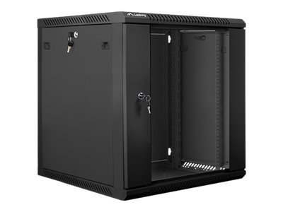 Lanberg - Stojak szafa - do montażu na ścianie - czarny, RAL 9004 - 12U - 19"