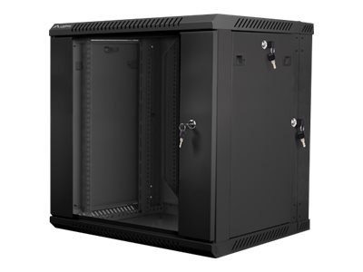 Lanberg - Stojak szafa - do montażu na ścianie - czarny, RAL 9004 - 12U - 19"