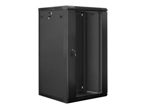 Lanberg - Stojak szafa - do montażu na ścianie - czarny, RAL 9004 - 22U - 19"