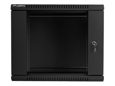 Lanberg - Stojak szafa - do montażu na ścianie - czarny, RAL 9004 - 9U - 19"