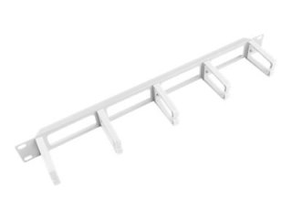 Lanberg Type B - Panel zarządzania kablami stojaka - RAL 7035, szary - 1U - 19"