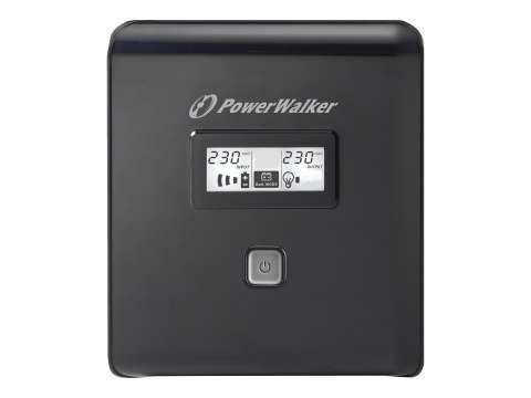 PowerWalker VI 1000 LCD - UPS - AC 162-290 V - 600 wat - 1000 VA - 7 Ah - USB - złącza wyjściowe: 4