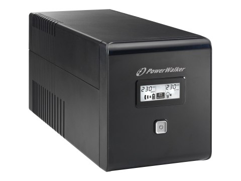 PowerWalker VI 1000 LCD - UPS - AC 162-290 V - 600 wat - 1000 VA - 7 Ah - USB - złącza wyjściowe: 4