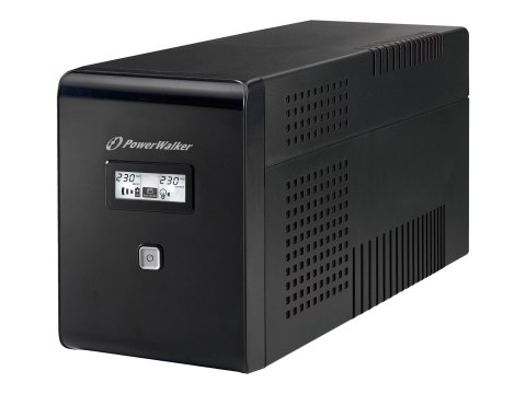 PowerWalker VI 2000 LCD - UPS - AC 162-290 V - 1200 wat - 2000 VA - 9 Ah - USB - złącza wyjściowe: 4