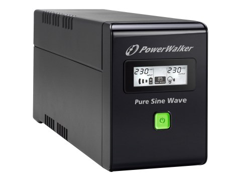 PowerWalker VI 800 SW IEC - UPS - AC 162-290 V - 480 wat - 800 VA - 9 Ah - USB - złącza wyjściowe: 3