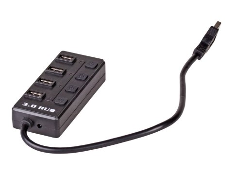 Akyga AK-AD-33 - Koncentrator - 4 x SuperSpeed USB 3.0 - stacjonarny