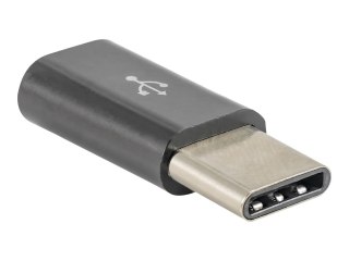 Akyga AK-AD-46 - Przejściówka USB - USB-C (M) do Micro-USB Typ B (F) - czarny