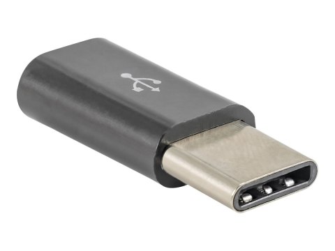 Akyga AK-AD-46 - Przejściówka USB - USB-C (M) do Micro-USB Typ B (F) - czarny