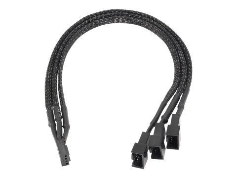 Akyga AK-CA-65 - Adapter zasilania - zasilanie 4 pin (F) do zasilanie 4 pin, złącze zasilania z 3 wtykami (M) - 25 cm