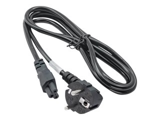 Akyga AK-NB-01C - Kabel zasilający - power CEE 7/7 do IEC 60320 C5 - AC 250 V - 2.5 A - 1.5 m - czarny