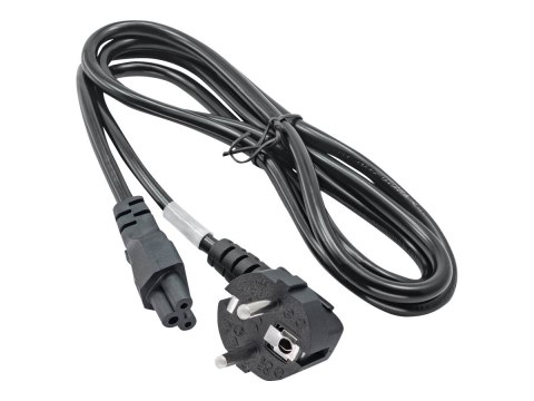 Akyga AK-NB-01C - Kabel zasilający - power CEE 7/7 do IEC 60320 C5 - AC 250 V - 2.5 A - 1.5 m - czarny