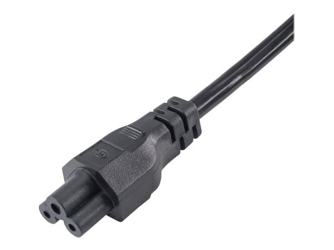 Akyga AK-NB-01C - Kabel zasilający - power CEE 7/7 do IEC 60320 C5 - AC 250 V - 2.5 A - 1.5 m - czarny