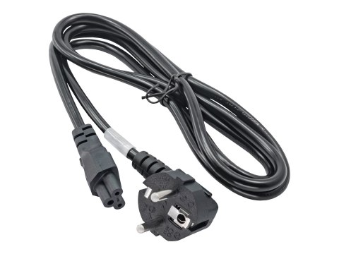 Akyga AK-NB-01C - Kabel zasilający - power CEE 7/7 do IEC 60320 C5 - AC 250 V - 2.5 A - 1.5 m - czarny