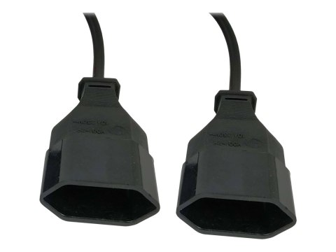 Akyga AK-RD-05A - Rozgałęźnik zasilania - Europlug (M) do Europlug (F) - 250 V - 5 A - 1.2 m - 1/0.2 m - czarny