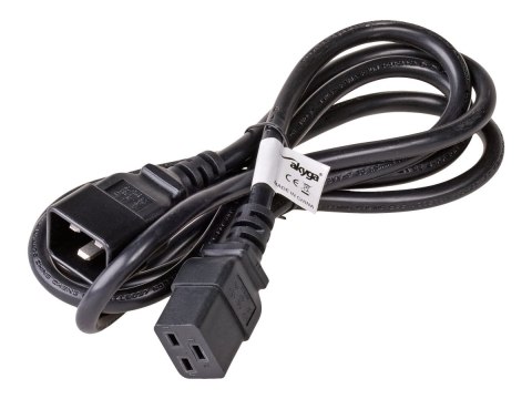 Akyga AK-UP-03 - Kabel zasilający - IEC 60320 C20 do IEC 60320 C19 - 250 V - 16 A - 1.8 m - czarny