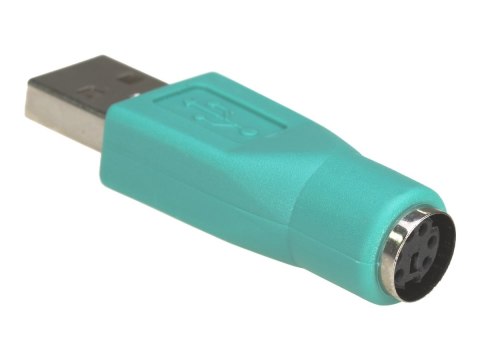 Akyga - Adapter myszy - PS/2 (F) do USB (M) - zielony