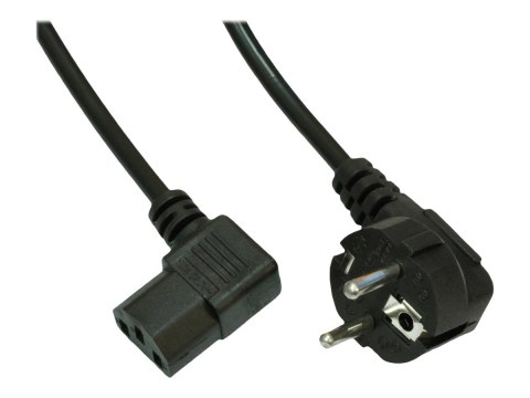 Akyga Pro Series AK-PC-02A - Kabel zasilający - power CEE 7/7 (M) kątowe do power IEC 60320 C13 kątowe - 250 V - 10 A - 1.5 m - 