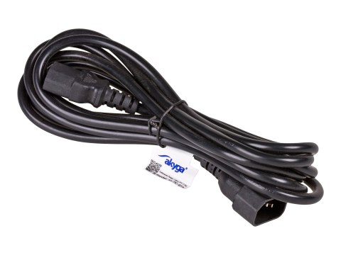 Akyga Pro Series AK-PC-07A - Kabel zasilający - power IEC 60320 C13 do IEC 60320 C14 - 250 V - 10 A - 3 m - czarny