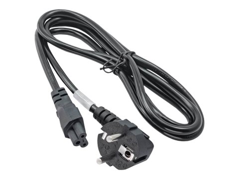 Akyga Pro Series Cloverleaf AK-NB-01A - Kabel zasilający - power CEE 7/7 (M) kątowe do IEC 60320 C5 - 250 V - 2.5 A - 1.5 m - tr