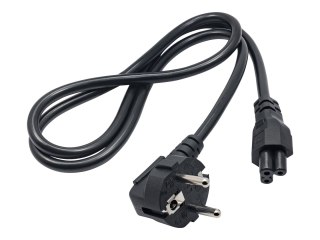 Akyga Pro Series - Kabel zasilający - power CEE 7/7 (M) do 3-pin koniczynka (F) - 250 V - 2.5 A - 1 m - czarny