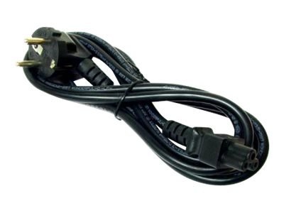Akyga Pro Series - Kabel zasilający - power CEE 7/7 (M) do 3-pin koniczynka (F) - 250 V - 2.5 A - 1 m - czarny