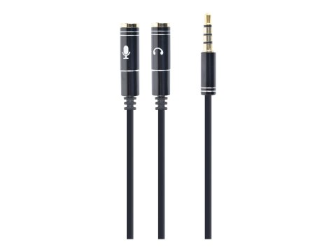 Cablexpert - Adapter audio - mini jack 4-biegunowy wtyczka do mini-phone stereo 3.5 mm gniazdo (wtykowe) - 20 cm