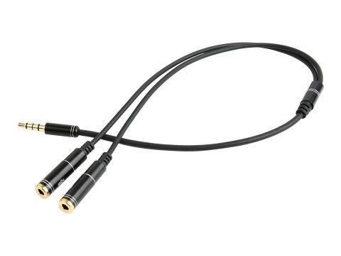 Cablexpert - Adapter audio - mini jack 4-biegunowy wtyczka do mini-phone stereo 3.5 mm gniazdo (wtykowe) - 20 cm