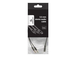 Cablexpert - Adapter audio - mini jack 4-biegunowy żeński do mini-phone stereo 3.5 mm męski - 20 cm - czarny