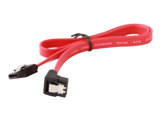 Cablexpert - Kabel SATA - Serial ATA 150/300/600 - SATA pod kątem do SATA z zatrzaskiem - 10 cm - płaski