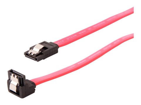 Cablexpert - Kabel SATA - Serial ATA 150/300/600 - SATA pod kątem do SATA z zatrzaskiem - 30 cm - płaski