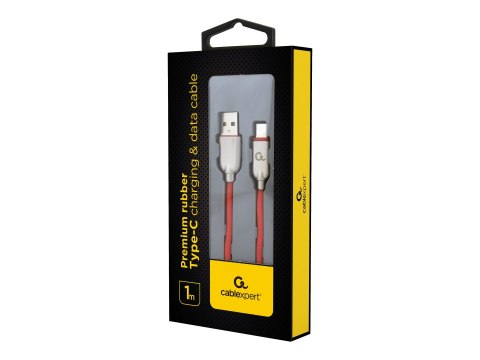 Cablexpert - Kabel USB - USB (M) do USB-C (M) - USB 2.0 - 2.1 A - 1 m - czerwony