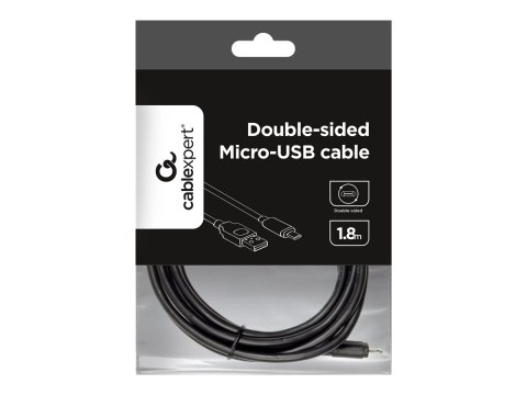 Cablexpert - Kabel USB - USB (M) do Micro-USB Typ B (M) dwudrożny - USB 2.0 - 1.8 m - odlewany - czarny