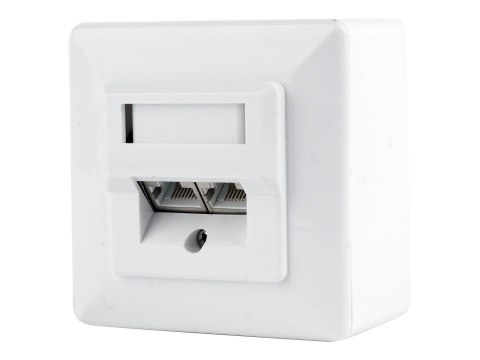Cablexpert MWS-2S6-01 - Gniazdo-wyjście - RJ 45 - 2 gniazda sieciowe - biały