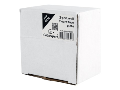 Cablexpert MWS-2S6-01 - Gniazdo-wyjście - RJ 45 - 2 gniazda sieciowe - biały