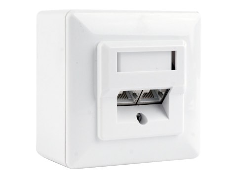 Cablexpert MWS-2S6-01 - Gniazdo-wyjście - RJ 45 - 2 gniazda sieciowe - biały