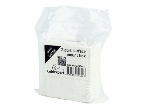 Cablexpert NCAC-2U5E-01 - Gniazdko informatyczne - CAT 5e - UTP - RJ-45 X 2 - biały