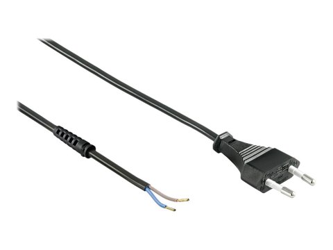 Cablexpert PC-184F - Kabel zasilający - Europlug (M) do przewód nieizolowany - 2.5 A - 1.5 m - czarny - Europa