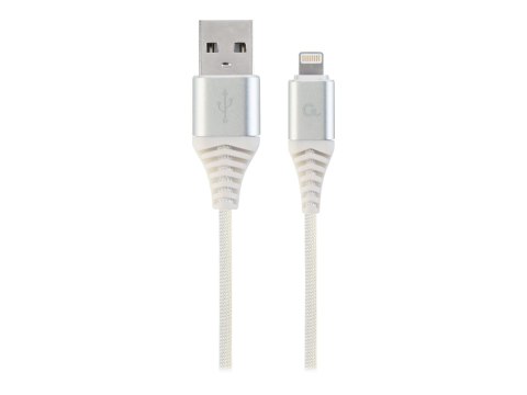 Cablexpert Premium - Kabel Lightning - USB męski do Lightning męski - 1 m - biały, srebrny